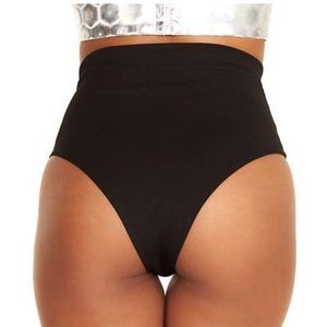 Black high-waisted booty shorts